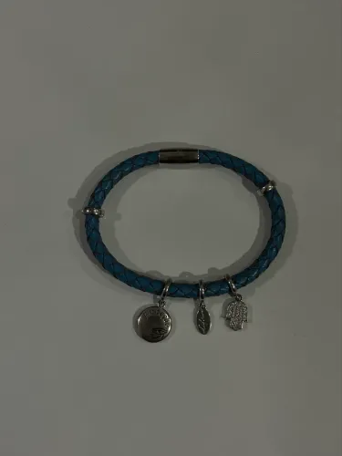 Pulseira Vivara em Couro e Prata