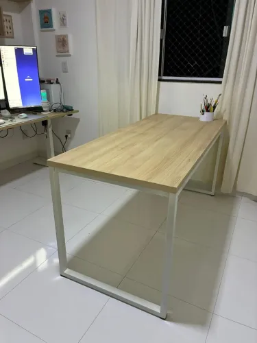 Mesas estilo industrial home office gamer gamer escrivaninha 100%mdf.<br>Base de metal