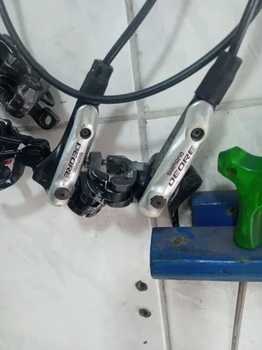 Par de freio hidráulico Shimano m615 todo revisado pronto pra uso