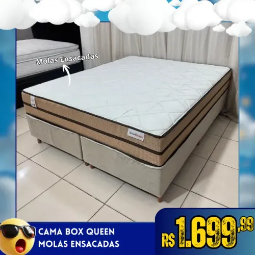 Cama Box Queen Molas Ensacadas Oferta dos Sonhos