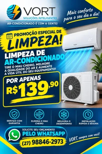 Limpeza e Higienização de Ar Condicionado