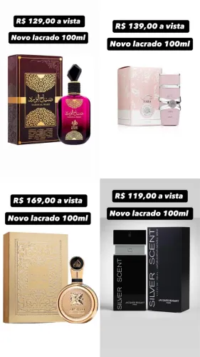 Perfumes árabes lacrado - parcelo cartão