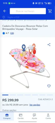 Cadeirinha de descanso