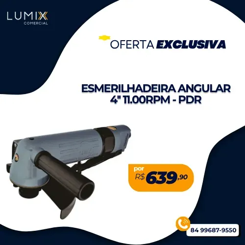 ESMERILHADEIRA ANGULAR 4'' 11.00RPM PDR