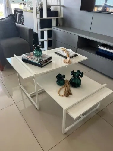 Mesa de centro e aparador alto padrão