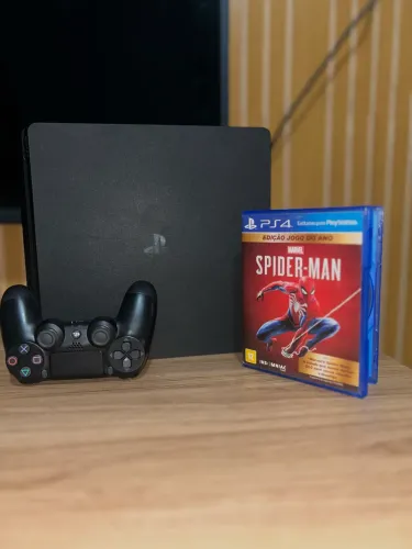 PlayStation 4 Slim 1TB + 1 Controle + Jogo Spider-Man