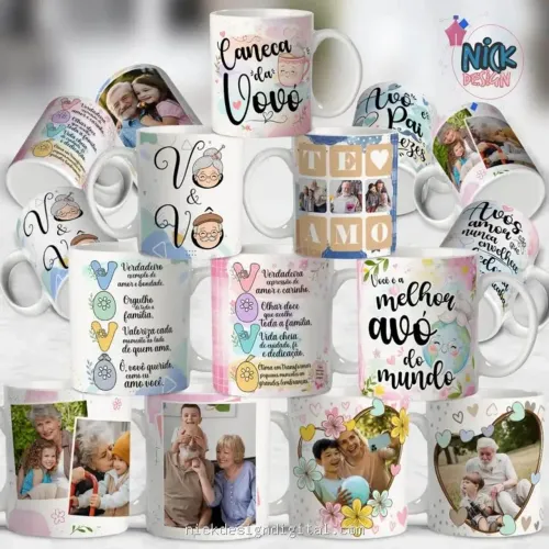 Caneca personalizada dia dos avós , com foto , nomes apenas $25