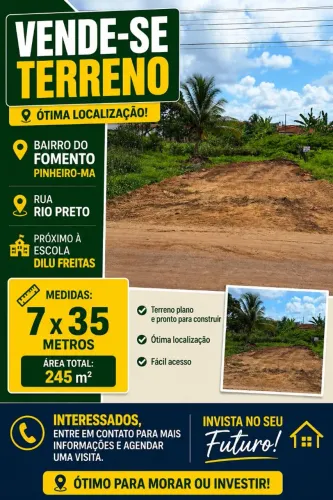 Vende-se Terreno em Pinheiro-Ma
