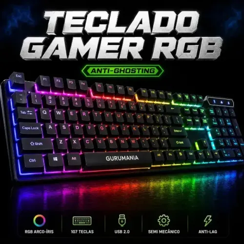 Teclado Gamer Gurumania Semi Mecanico