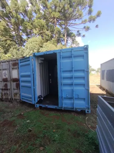 Container para escritório com elétrica pronta suporte para ar condicionado e divisoria mdf