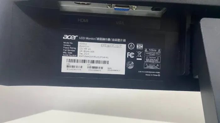 MONITOR ACER E200Q (ITEM 6)
