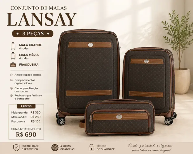 Lindo trio de malas Lansay