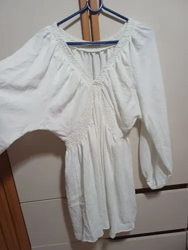 Vestido branco de manga
