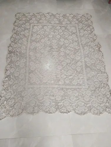Toalha em renda filé