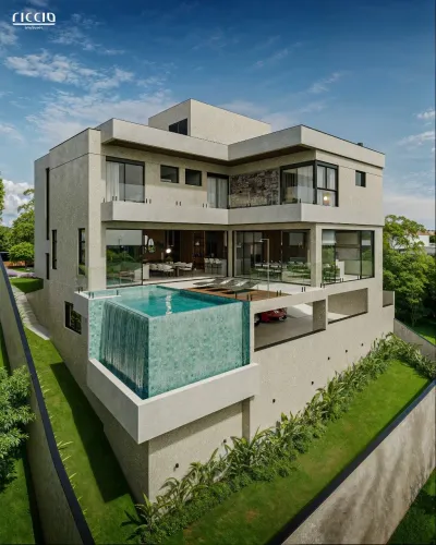 Alphaville 2 - Sobrado à venda na Planta - 4 Suítes - 6 Vagas, 600 m² Constr. sem vizinhos