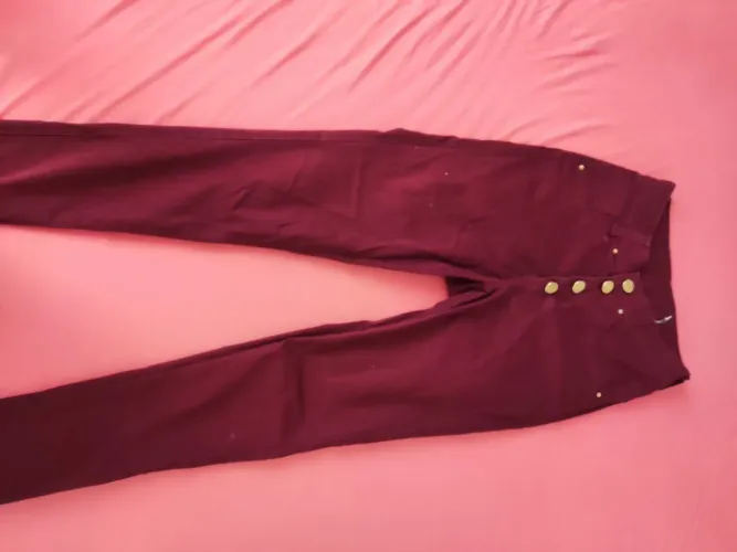 Kit 4 Calças Femininas Tamanho 38 - Jeans, Forrada (Frio) e Sarja Vinho