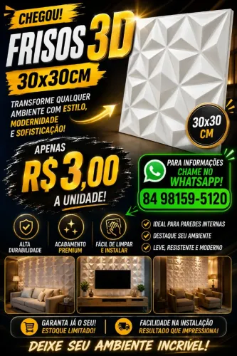 Placas de gesso 3d