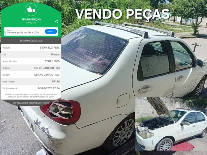 VENDO PEÇAS SIENA FIRE FLEX 1.3 8V 2005