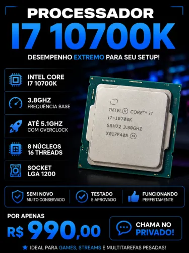 ? PROCESSADOR I7 10700K 5.1GHz ?