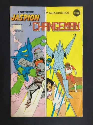 HQ O Fantástico Jaspion & Changeman Nº 4 Original Revista em Quadrinhos - Ebal 1989
