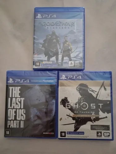 Lote 3 jogos de Playstation 4 (novos, lacrados)