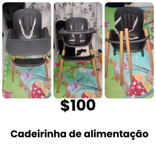 Cadeirinha de alimentação e andador