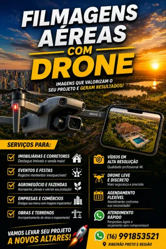 FILMAGENS AÉREAS COM DRONE