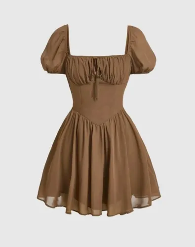 Vestido marrom novo. 