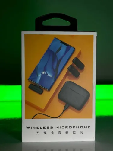 Microfone de lapela J13 lavalier duplo IOS