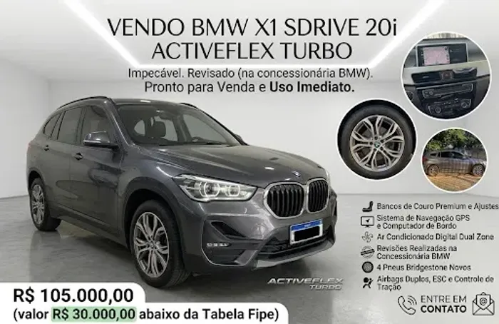 BMW X1 Sdrive 20I 2.0/2.0 TB Acti.flex Aut. 2020