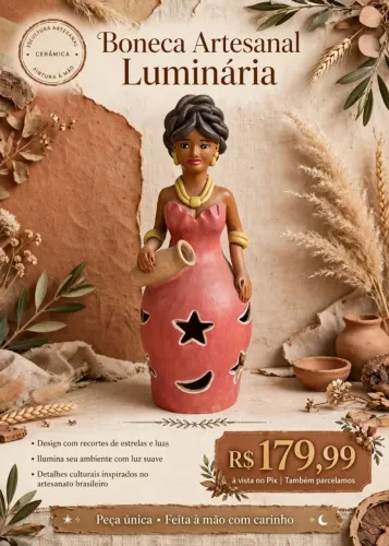 Luminária em formato de boneca