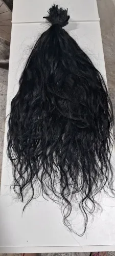 Cabelo humano preto-209g-50/55cm-ótimo para alongamento. 