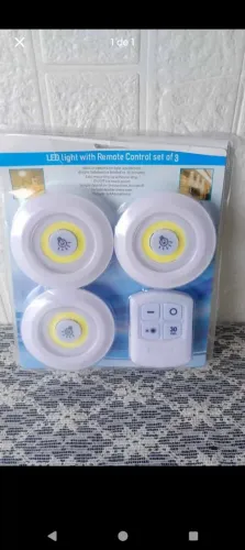 Kit luminária spot led redondo com controle de luz