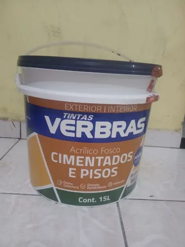 Vende-se um balde de tinta 15L, tintas verbras comentados para pisos, cor vermelha