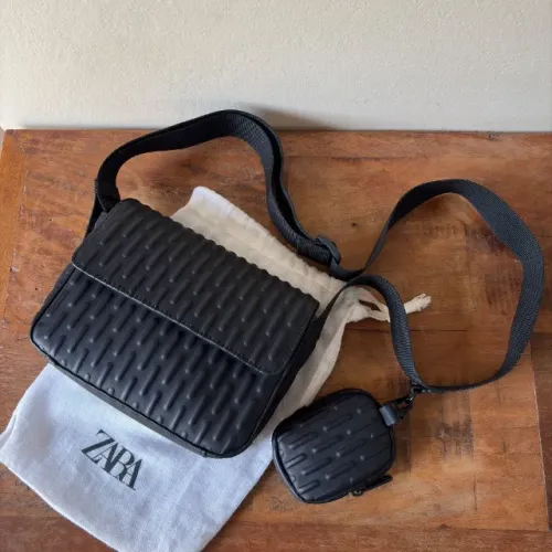 Zara Bolsa Masculina Preta