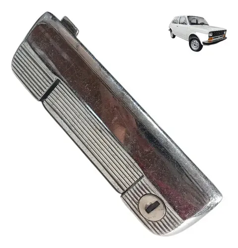 Macaneta Puxador Porta Externa Direita Fiat 147 1976 1986 Prateado Dianteira