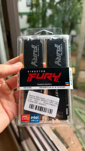 Kit de memorias ram kingston fury ( 2x16gb/ 6.000 mghz e cl 30)