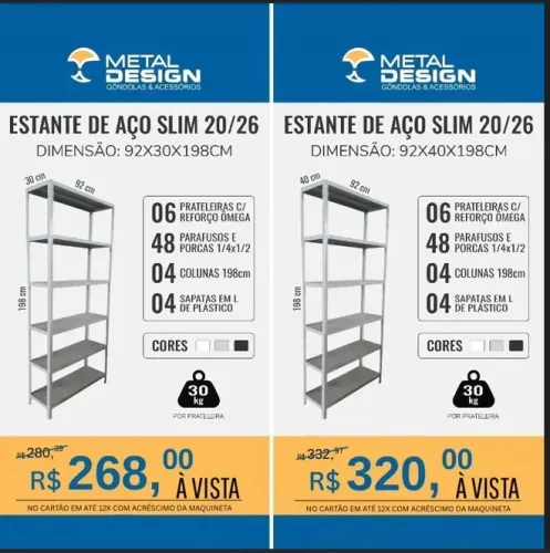 Estante de aço