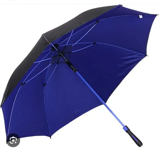 Guarda Chuva Automático Grande Tecido Duplo Hastes de Fibra de Vidro Reforçado Contra Vent
