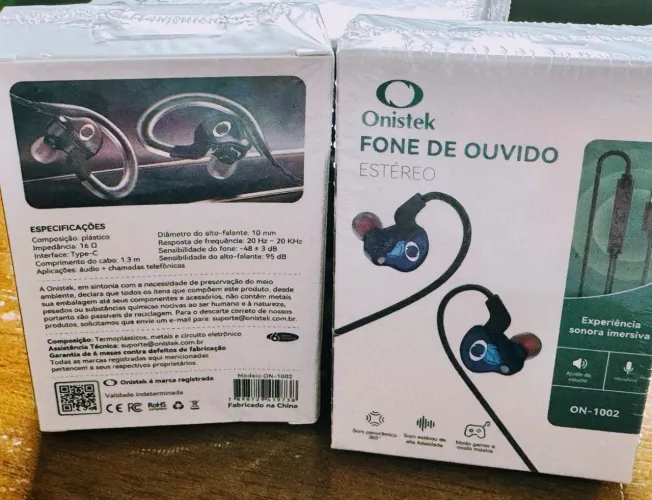 Fone Gamer e Retorno In-Ear Tipo C (USB-C) Onistek c/ Microfone - Novo