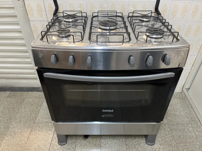 Fogão Consul inox 5 bocas