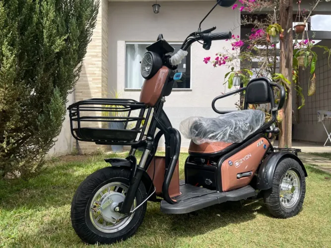 Triciclo elétrico zyon 600w novo no plástico