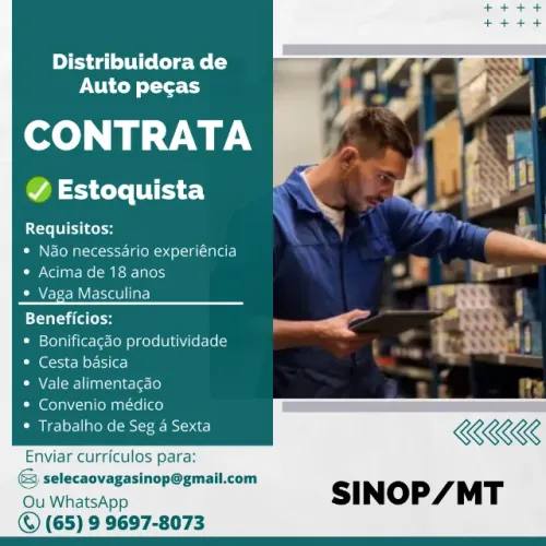 Estoquista sem experiência