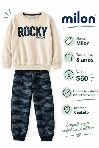 Vendo conjunto de moletom Milon