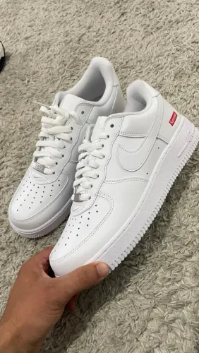 Supreme x Nike Air Force 1 Low Box Logo White