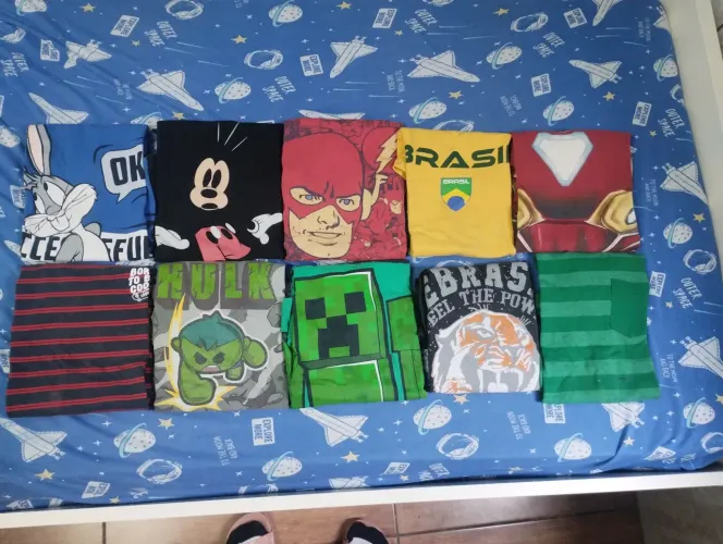 Lote de camisetas infantil 8 anos