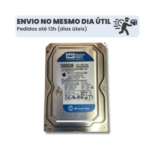 Hd 500gb 3.5 Sata Wd Wd5000aaks 7200rpm Desktop Pc Dvr (Usado)