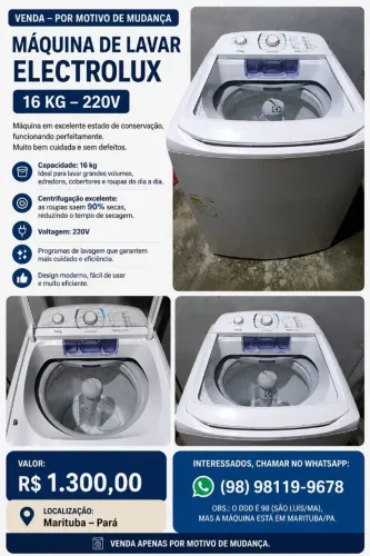 Máquina de lavar roupa 