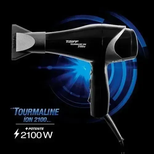 Secador Taiff Tourmaline Íon 2100W - Alta Performance Preto