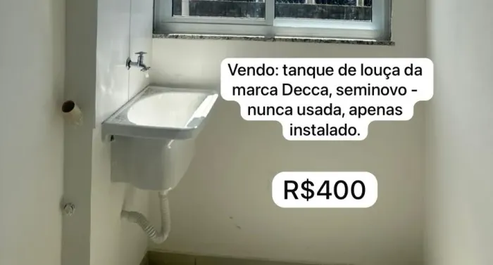 Tanque de louça da marca Deca